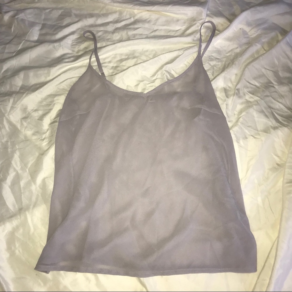 Sheer Silver Camisole